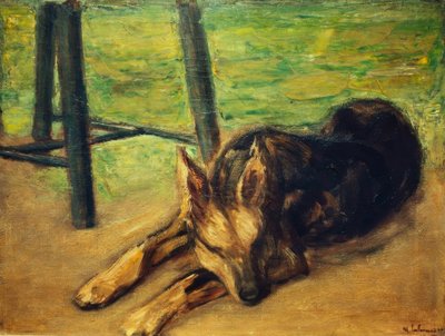 Sovende tysk hyrde af Max Liebermann