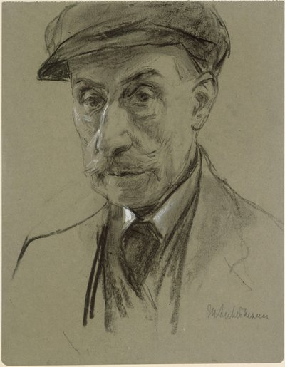 Selvportræt med kasket af Max Liebermann