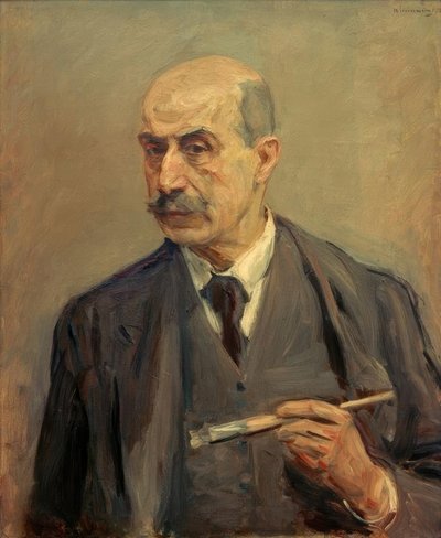 Selvportræt med pensel af Max Liebermann
