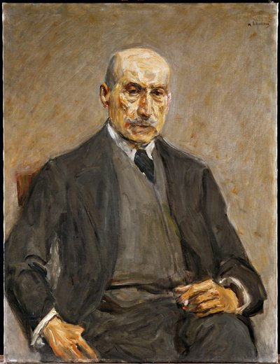 Selvportræt (gispende) af Max Liebermann