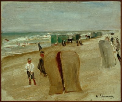 Strandszene i Noordwijk af Max Liebermann