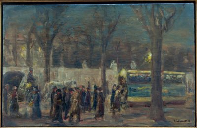 Gadebillede ved Brandenburger Tor (aften ved Brandenburg ..) af Max Liebermann