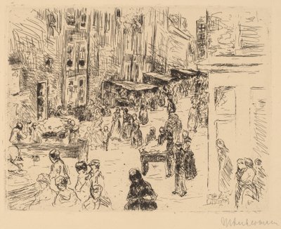 Det jødiske kvarter i Amsterdam af Max Liebermann