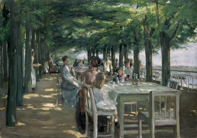 Terrassen på Restaurant Jacob i Nienstedten ved Elben af Max Liebermann