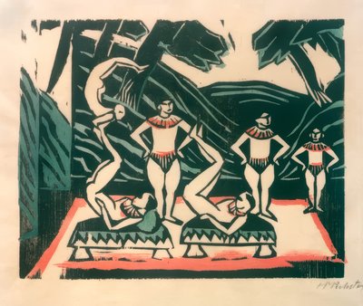 Akrobater III af Max Pechstein