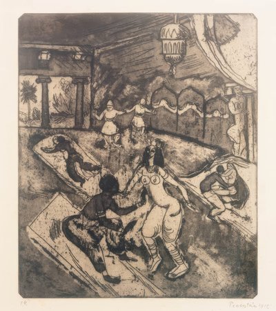 Russisk ballet I af Max Pechstein