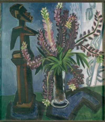 Sydhavsfigur og blomster af Max Pechstein