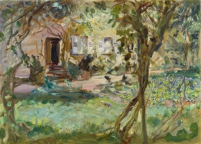 Have med stedmoderblomstbed. 1914 af Max Slevogt