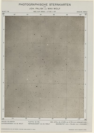 Fotografiske stjernekort 24. april 1901, 480. Skabere: Max Wolf, Johann Palisa. af Max Wolf, Johann Palisa
