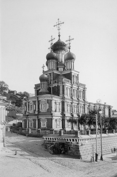 The Virgins Nativity Church Stroganov Church, Nizhny Novogorod, Rusland, 1896. af Maxim Dmitriev