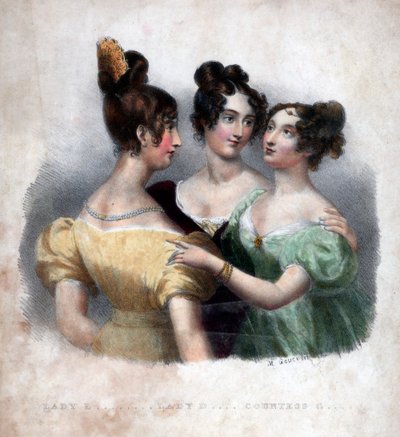 Tre 1800-tals damer. af Maxim Gauci