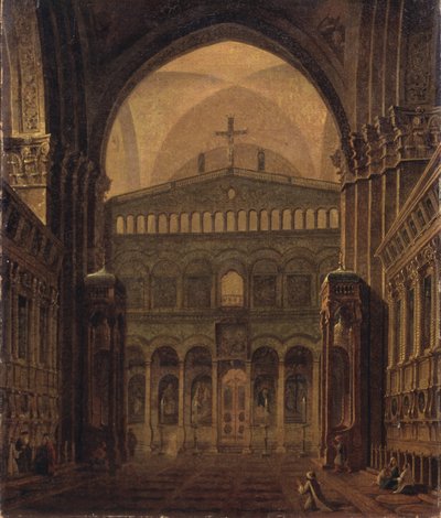 Det indre af templet i Jerusalem, 1821 af Maxim Nikiphorovich Vorobyev