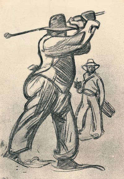 Golfspilleren, c1920, 1923 af Maxime Pierre Jules Dethomas