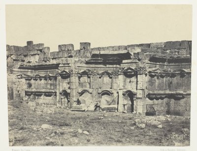 Baalbeck, det indre af indhegningen af Solens og Jupiters templer; Syrien af Maxime Du Camp
