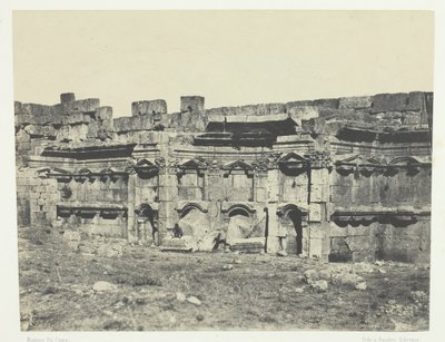 Baalbeck, Interior of the Enclosure of the Temples of the Sun and Jupiter, Syrien, 184951, trykt 1852. af Maxime Du Camp