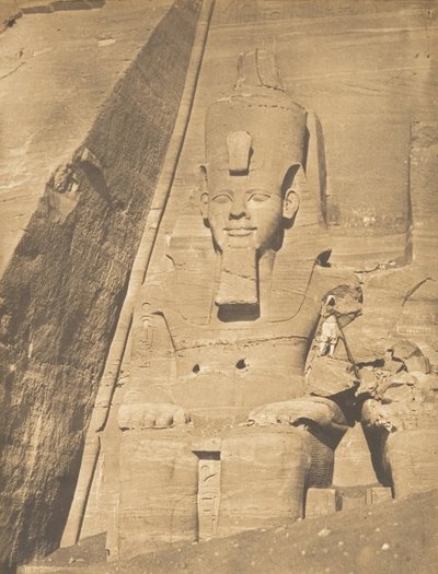 Eastern Colossus of Spéos de Phré, ved Abousemblil Portrait of Rhamses-le-Grand, marts 1850. af Maxime Du Camp