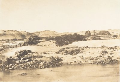 Indgang til den første grå stær nær Aswan, 1849-50. af Maxime Du Camp