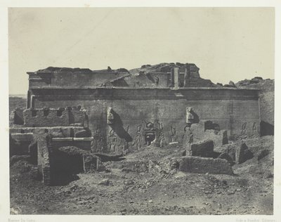 Bagfacade, Denderas store tempel (Teutyres), Øvre Egypten af Maxime Du Camp