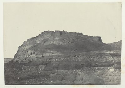Fortress of Ibrahim Ancient Premis, Udsigt fra syd, Nubien, 184951, trykt 1852. af Maxime Du Camp