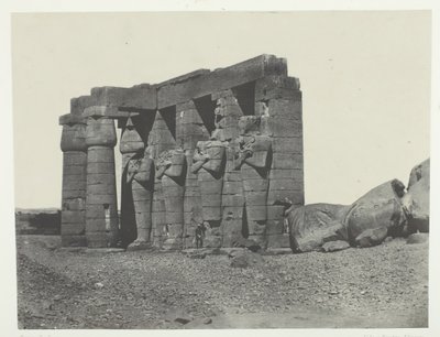 Gournah, Perystyle af Osymandias Ramesseum Occidentals grav, Theben, 184951. af Maxime Du Camp