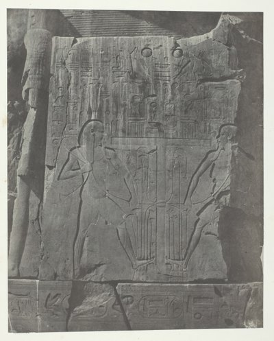 Gournah, Skulpturer fra Kolossernes Throne, Theben, 184951, trykt 1852. af Maxime Du Camp