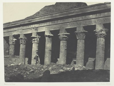 Det store Isis-tempel i Philoe, Galerie Orientale; Nubien, plade 73 fra albummet "Egypte, Nubie, Palestine et Syrie" (1852) af Maxime Du Camp