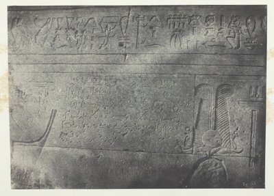 Great Temple of Isis at Philoe, Demotic Inscription, Nubia, 184951, trykt 1852. af Maxime Du Camp