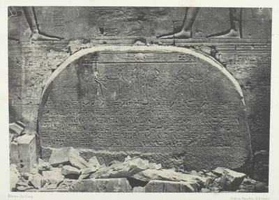 Det store Isis-tempel i Philoe, Proscynema (tilbedelsesakt); Nubien, plade 75 fra albummet "Egypte, Nubie, Palestine et Syrie" (1852) af Maxime Du Camp