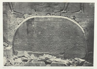 Great Temple of Isis at Philoe, Proscynema Act of Adoration, Nubia, 184951, trykt 1852. af Maxime Du Camp