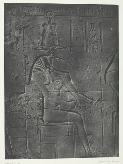 Great Temple of Isis ved Philoe, Toth Ibiocephalus, Nubia, 184951, trykt 1852. af Maxime Du Camp