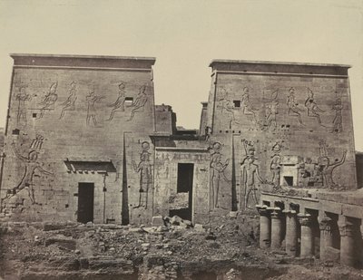 Isis’ store tempel i Philoe af Maxime Du Camp