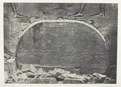 Det store Isis-tempel i Philoe, Proscynema (tilbedelsesakt); Nubien, plade 75 fra albummet "Egypte, Nubie, Palestine et Syrie" (1852) af Maxime Du Camp