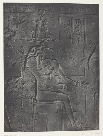 Det store Isis-tempel i Philoe, Tôth Ibiocéphale; Nubien, plade 79 fra albummet "Egypte, Nubie, Palestine et Syrie" (1852) af Maxime Du Camp