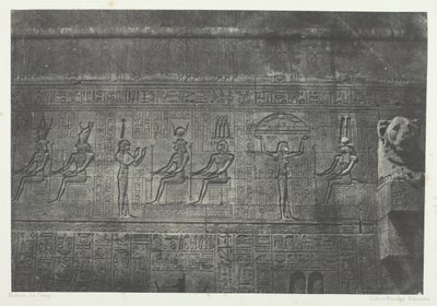 Great Temple of Dendera Teutyres, Skulpturer af den bageste facade, Øvre Egypten, 184951. af Maxime Du Camp
