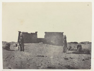 Hémi-Spéos De Séboua, Drômos; Nubie, plade 97 fra albummet "Egypte, Nubie, Palestine et Syrie" (1852) af Maxime Du Camp