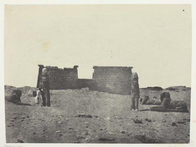 Hémi-Spéos De Séboua, Drômos; Nubie, plade 97 fra albummet "Egypte, Nubie, Palestine et Syrie" (1852) af Maxime Du Camp