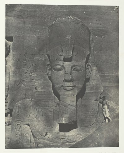Ibsamboul, Buried Medial Colossus of the Speos of Phre Nubia, Palæstina og Syrien, 184951, trykt 1852 af Maxime Du Camp