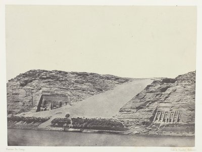 Ibsamboul, Les Deux Spéos; Nubie, plade 101 fra albummet "Egypte, Nubie, Palestine et Syrie" (1852) af Maxime Du Camp