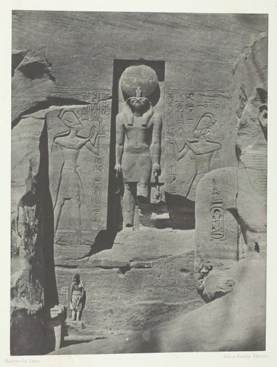 Ibsamboul, Sculptures of the Entrance to the Speos of Phrè, Nubia, 184951, trykt 1852. af Maxime Du Camp