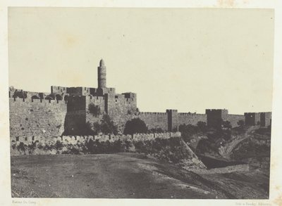 Jerusalem, Vestmuren; Palæstina af Maxime Du Camp