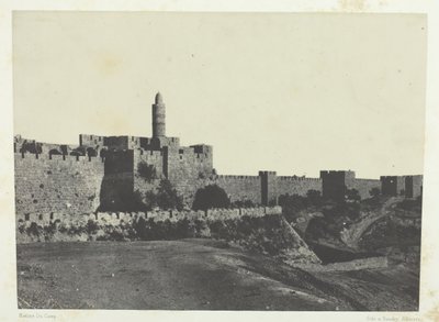 Jerusalem, Vestmuren, Palæstina, 184951, trykt 1852. af Maxime Du Camp
