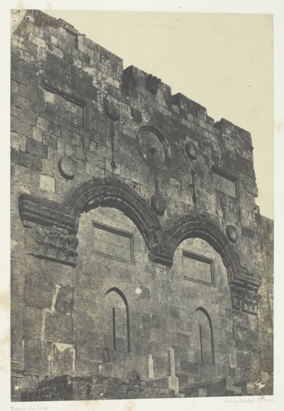 Jerusalem, Den Gyldne Port (Bab-El-Daharieh); Palæstina af Maxime Du Camp