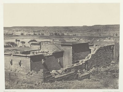 Kalabscheh, generelt syn på templet i Kalabscheh Talmis, Nubia, 184951, trykt 1852. af Maxime Du Camp