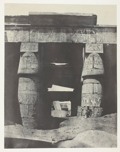 Karnak, Portico af Khons-templet; Theben af Maxime Du Camp