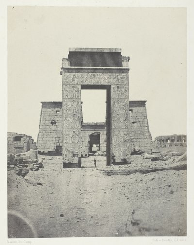 Karnak, Propylone af Khons-templet; Theben af Maxime Du Camp