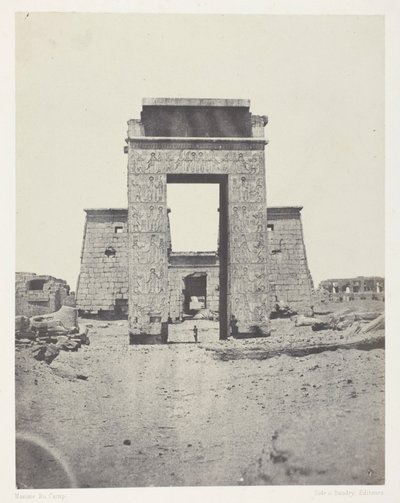 Karnak, Propylone af Khons-templet; Theben af Maxime Du Camp