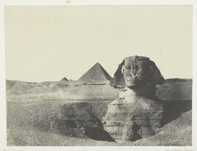Sphynxen set forfra, Mellemægypten af Maxime Du Camp