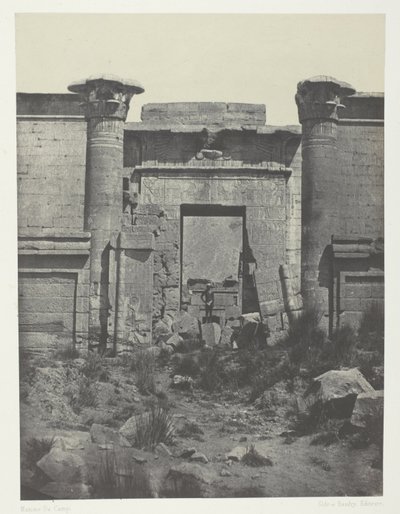 Medinet-Habou, Propylaea of ​​Thutmoseum; Theben af Maxime Du Camp