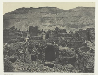 Medinet-Habou, ruinerne af byen Papa; Theben af Maxime Du Camp