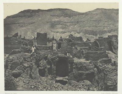 Medinet-Habou, Ruinerne af byen Papa, Theben, 184951, trykt 1852. af Maxime Du Camp